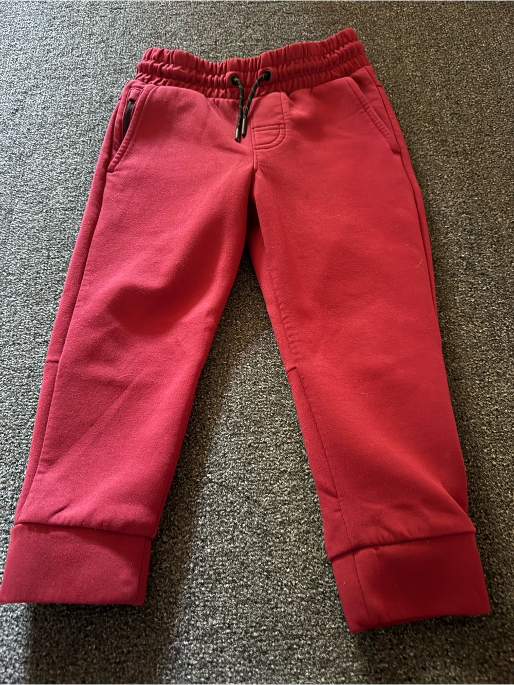 2 Pair Member’s Mark Boys Active Tech Joggers  Black & Burgundy Size 4/5 - Picture 7 of 11